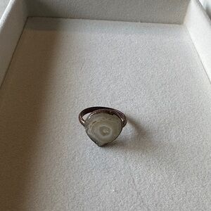 Elegant Geode Ring with copper Band